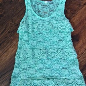 Mint Lace Tank